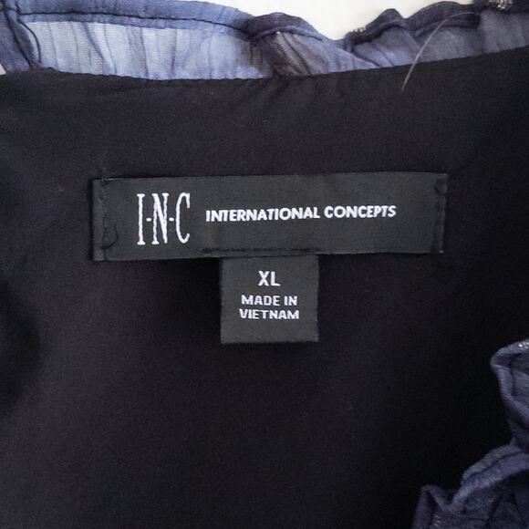 INC International Concepts Navy Star Maxi Dress - Picture 7 of 9